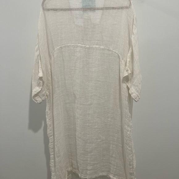 HARIS COTTON / Simplicity Rhymes Loose Fit 100% Linen Gauze Dress / Size O/S 31’ - Picture 5 of 6